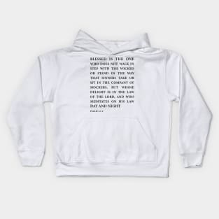 Psalm 1 :1 Kids Hoodie